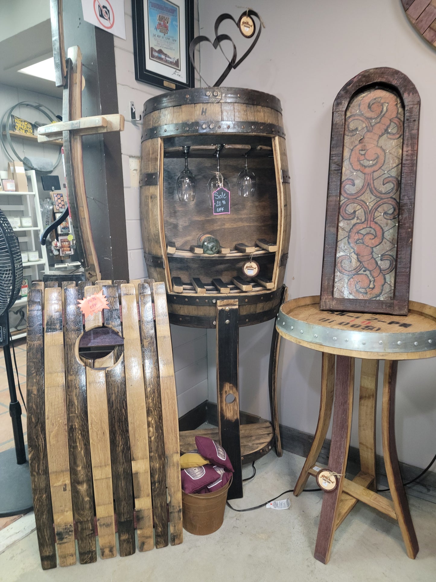 Cornhole made from oak barrels